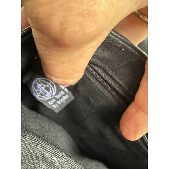 Brighton Leather Handbag Purse Shoulder Bag Brown Black Croc Embossed Crossbody - Picture 7 of 7